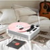 Vintage-Looking Bluetooth Vinyl Record Player w/ Built-in Speaker, White, NIB