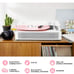 Vintage-Looking Bluetooth Vinyl Record Player w/ Built-in Speaker, White, NIB