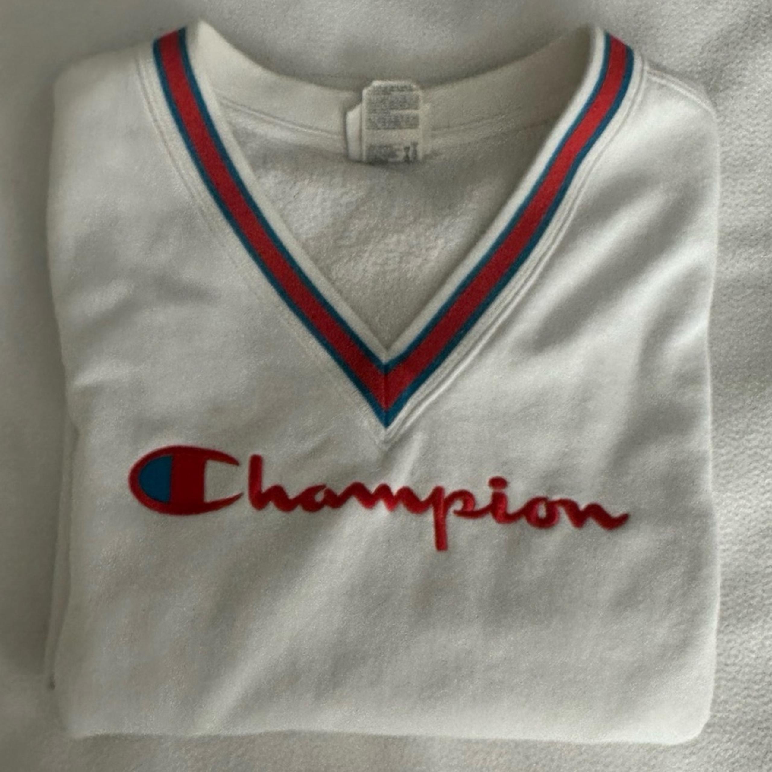 Champion x UO Fleece Reverse Weave V-Neck Sweatshirt
