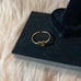 * D * Personalized-Initial Heart Ring Stainless Steel Gold Tone ADJUSTABLE