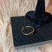 * D * Personalized-Initial Heart Ring Stainless Steel Gold Tone ADJUSTABLE