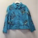Chicos Jacket Sz 3 (XL) Cotton Silk Beaded Embroidered Button Up Colorful Artsy