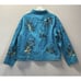 Chicos Jacket Sz 3 (XL) Cotton Silk Beaded Embroidered Button Up Colorful Artsy