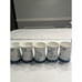Vtg National Potteries LILAC TIME Bedford Ohio Juicer Pitcher & 5 Juice Glasses