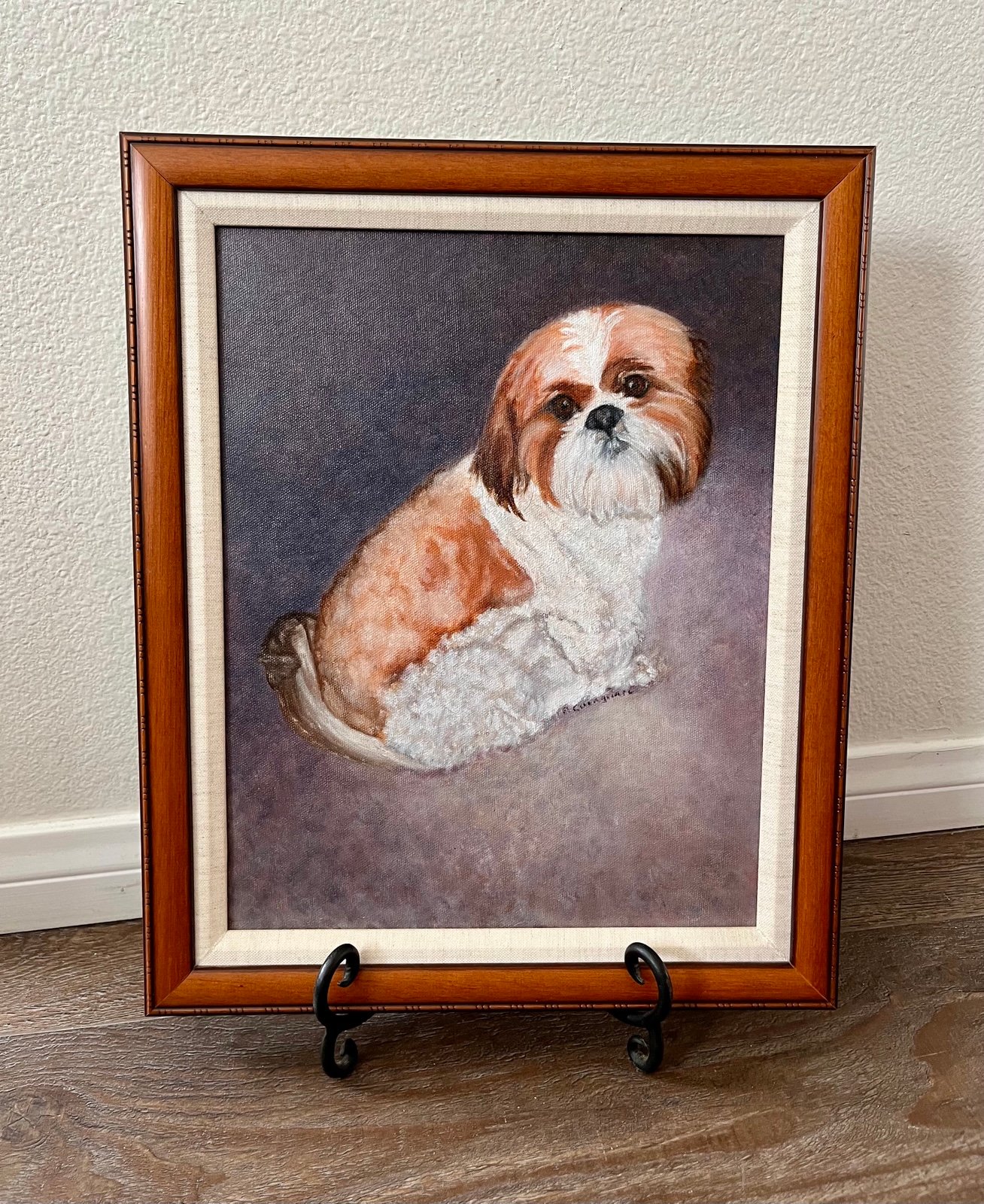 Framed portrait of a dog 14/17 inches