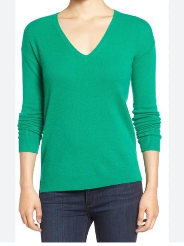 Halogen v neck cashmere hotsell sweater