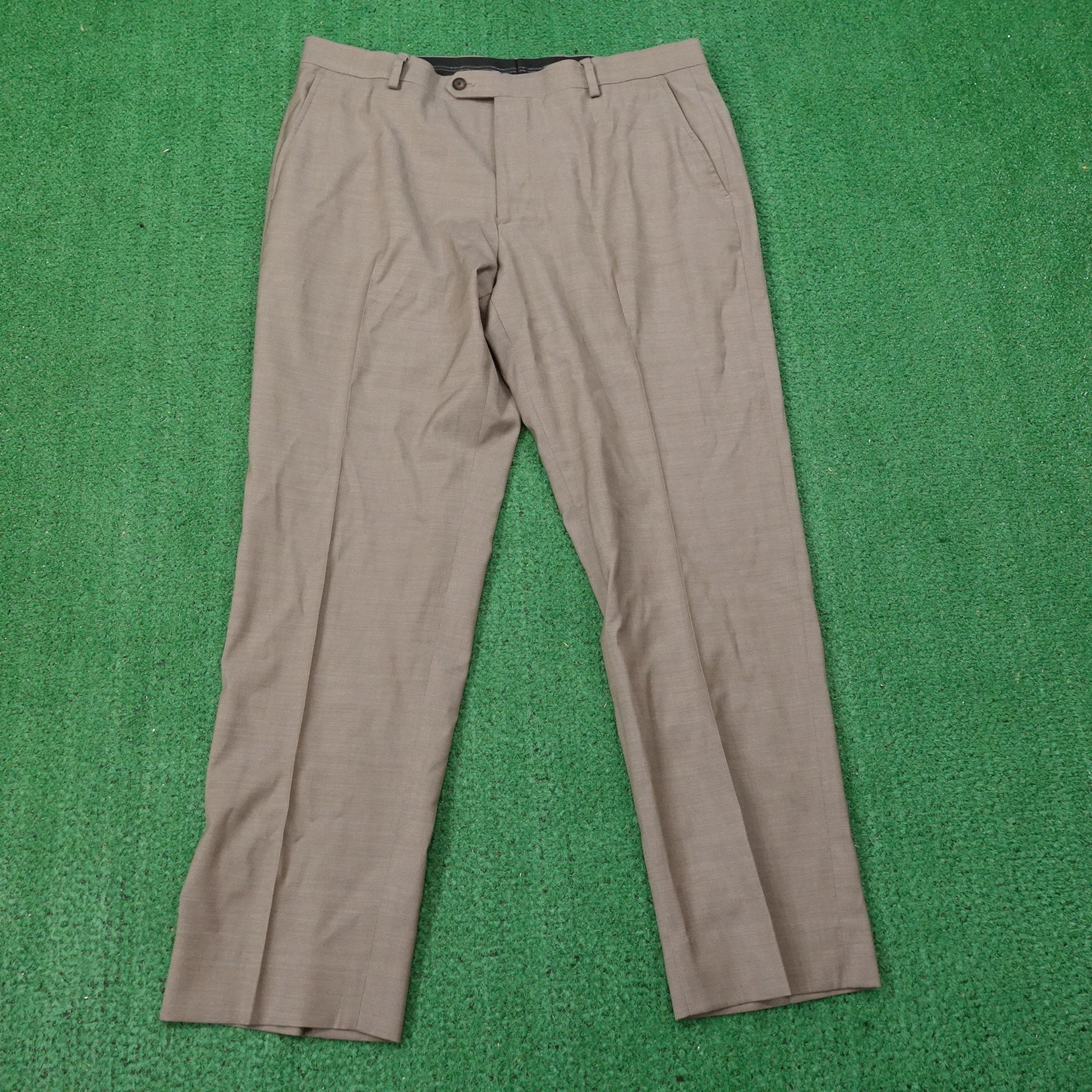 JOS A BANK TRAVELER TAILORED FIT SEPARATES FLAT FRONT DRESS PANTS 36X28 **READ