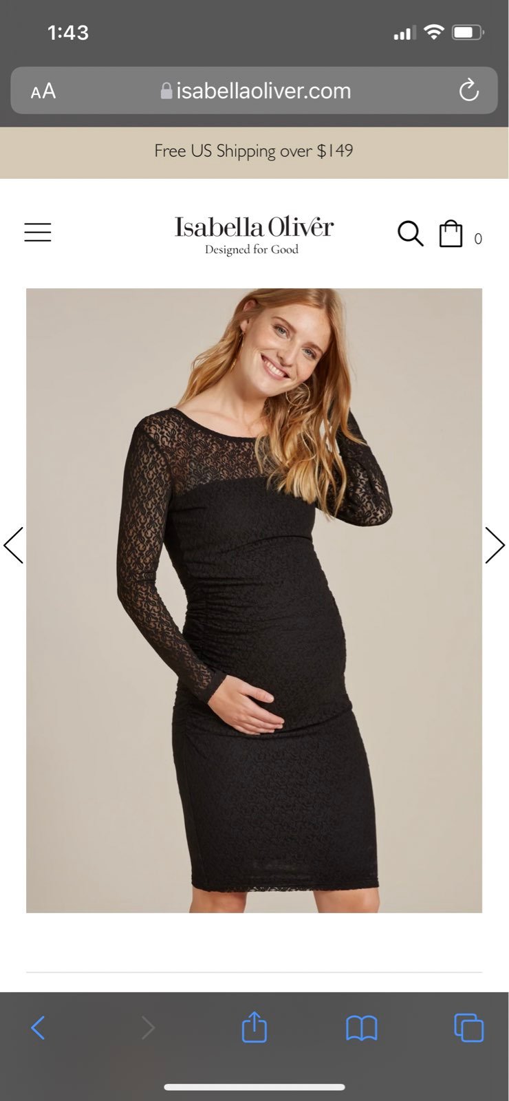 Isabella Oliver Evy Lace Black Dress