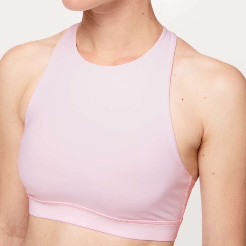 Lululemon Energy Longline Bra light pink Size8 New!