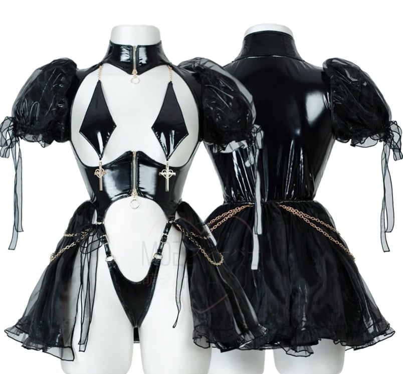 GOLD DRIP NUN CHAIN DRESS LINGERIE Halloween Costume *SEE PHOTOS AND DESCRIPTION