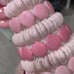 Whimsical Pastel Pink Macaroon Tree on Gold Pedestal Valentine's Easter Decor