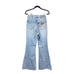 Billabong Women's X Wrangler High Rise Medium Wash Floral Patchwork Straight