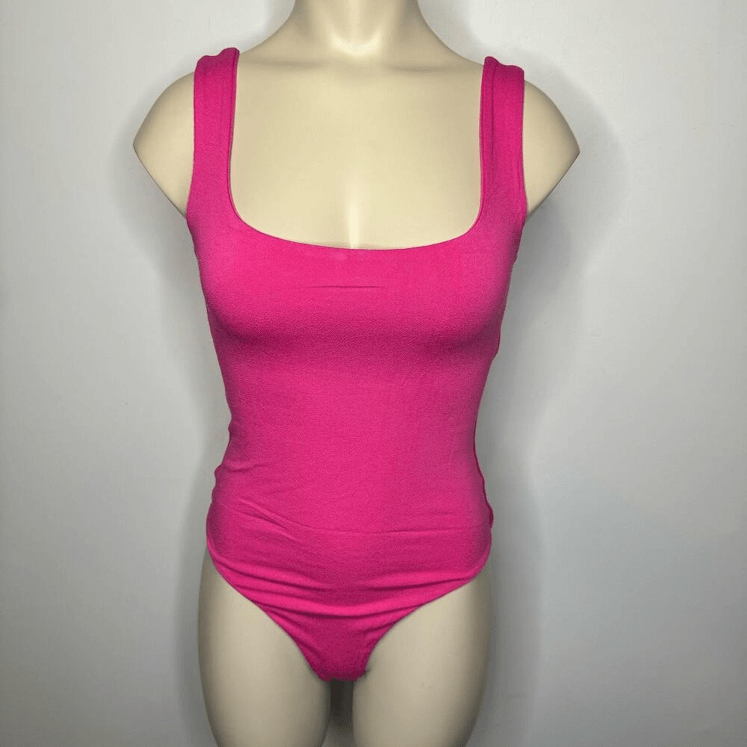 Naked Wardrobe Women's Size Small The NW Tank Bodysuit Pink Slimming NWT