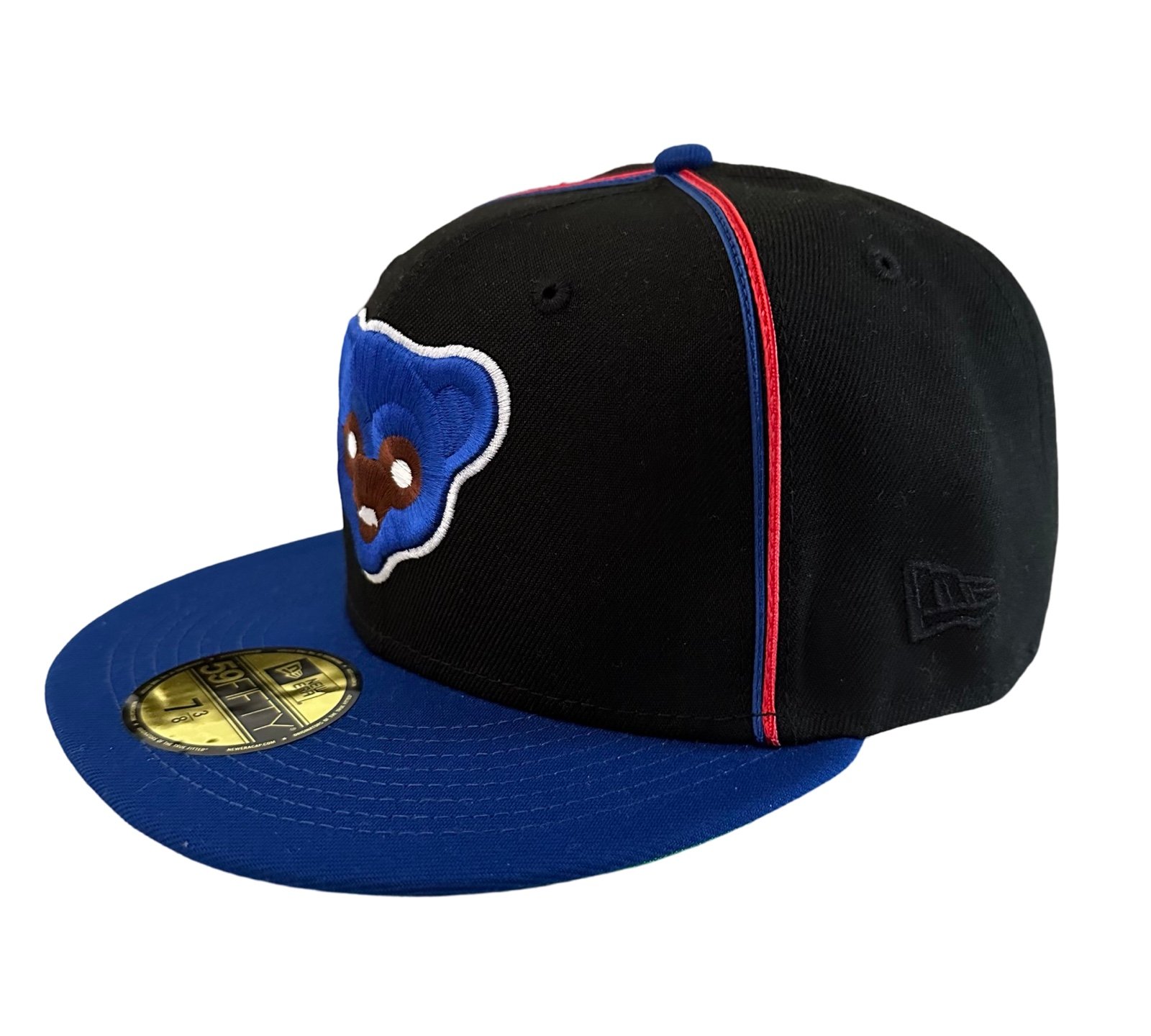 Chicago Cubs BLACK SOUTACHE NEW ERA 59FIFTY Fitted Cap - Sz. 7 3/8