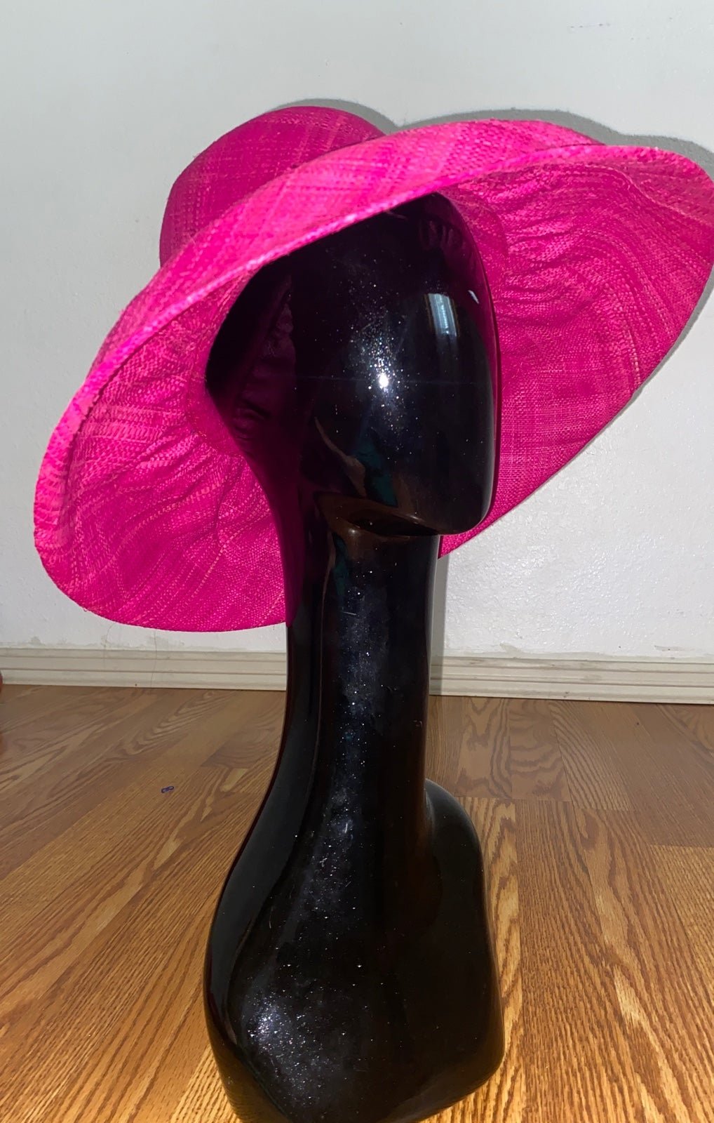 Brimmed pink sunhat