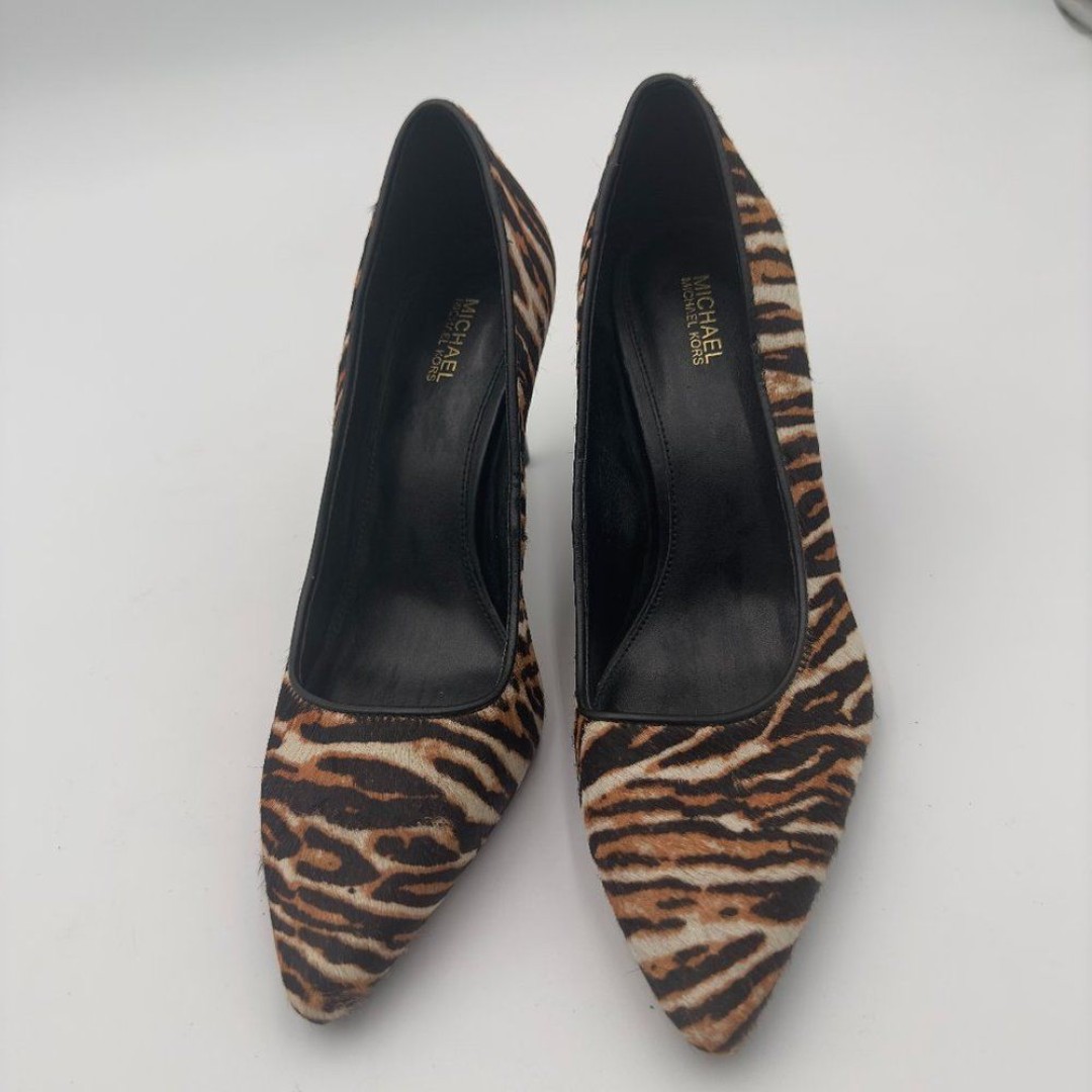 New Michael Kors Dorothy Flex Pump Printed Hair Calf Tiger. Zebras Print. Size 8