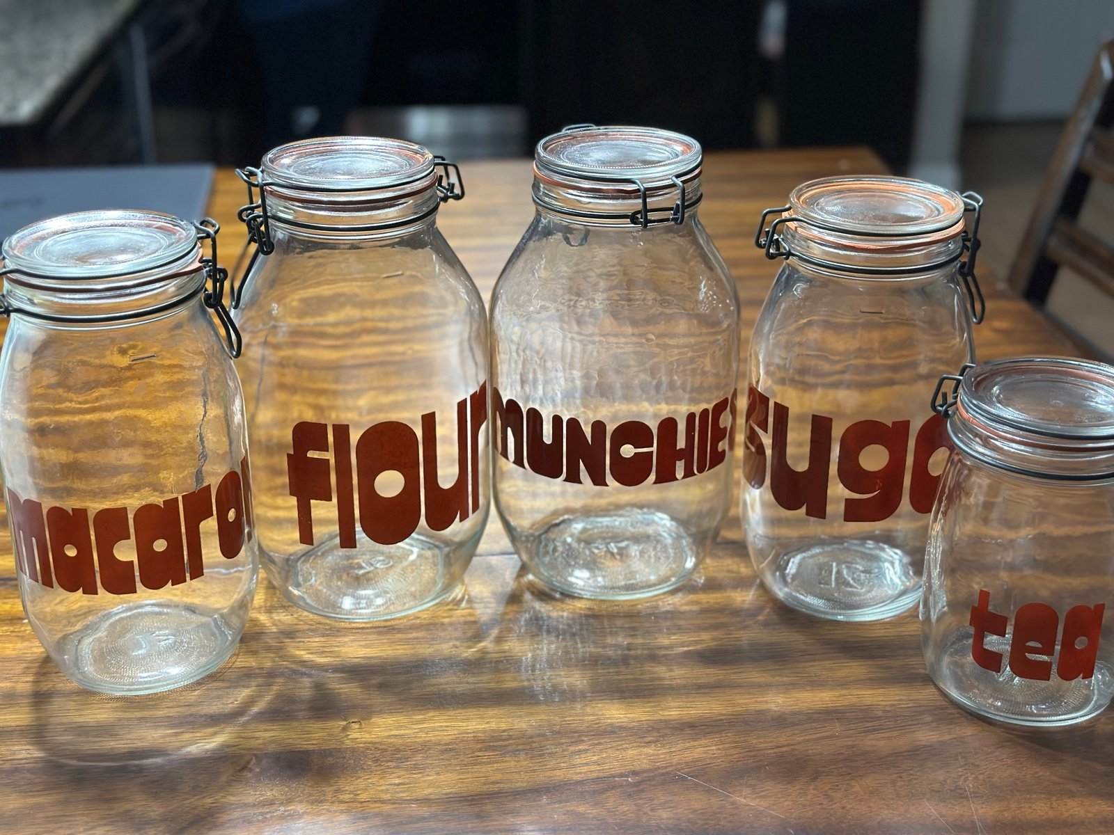 Vintage 70s Glass Canisters