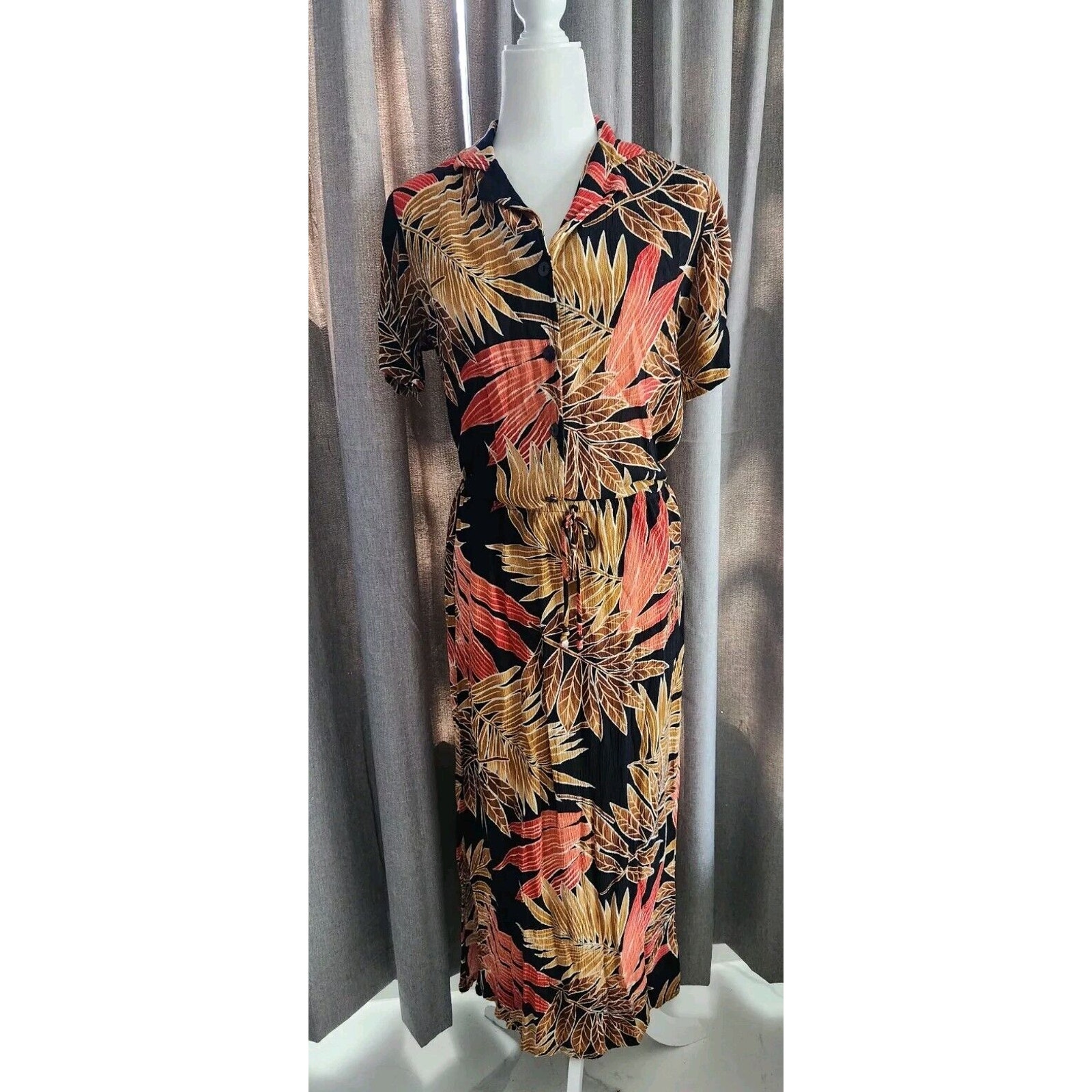 Vtg Kathie Lee Collection Tropical Hawaiian Rayon Maxi Skirt & Blouse Set Small