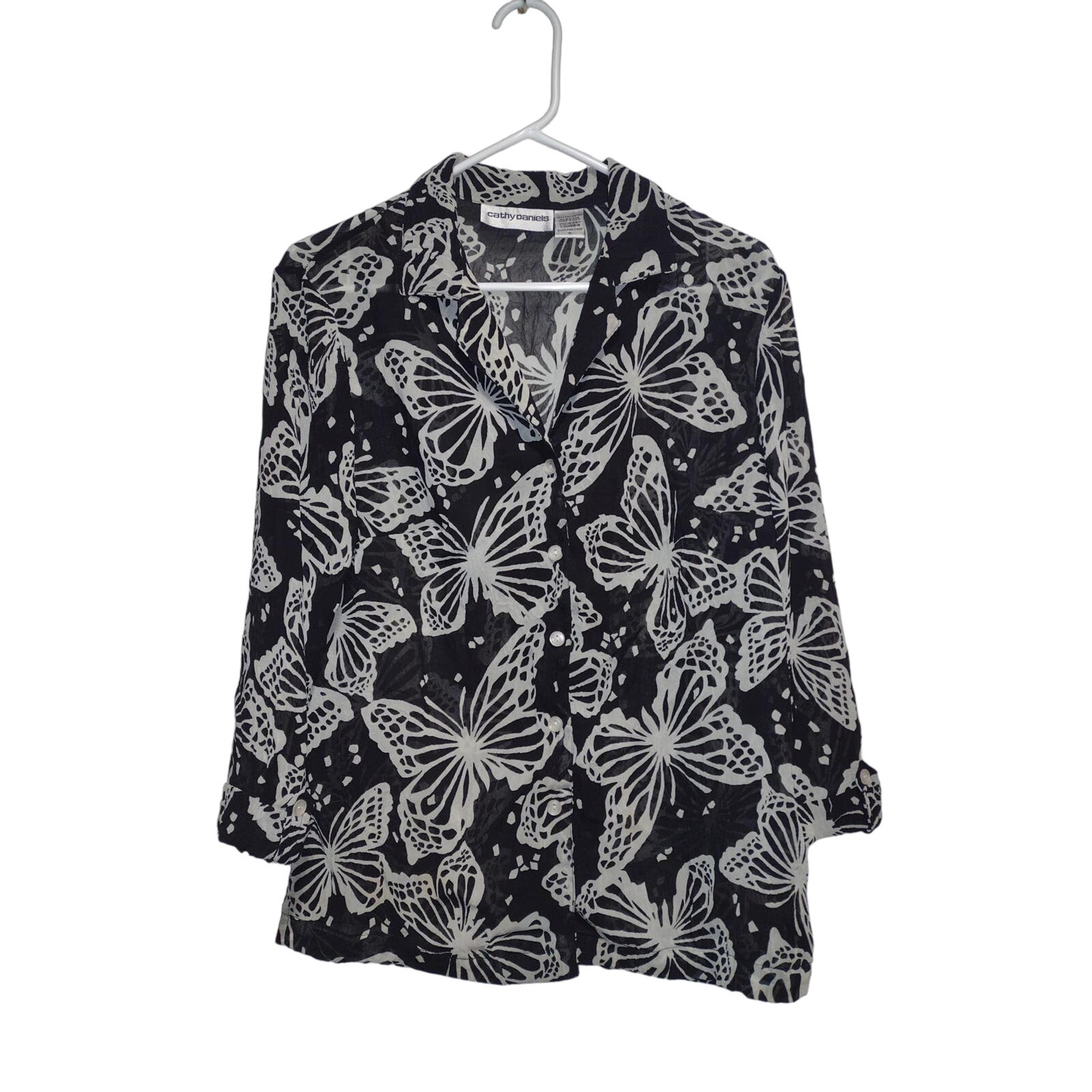 Cathy Daniels Women's Button Up Shirt Size Small