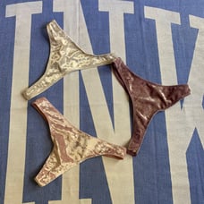 3 New Vs Pink Velvet Thong Size Medium