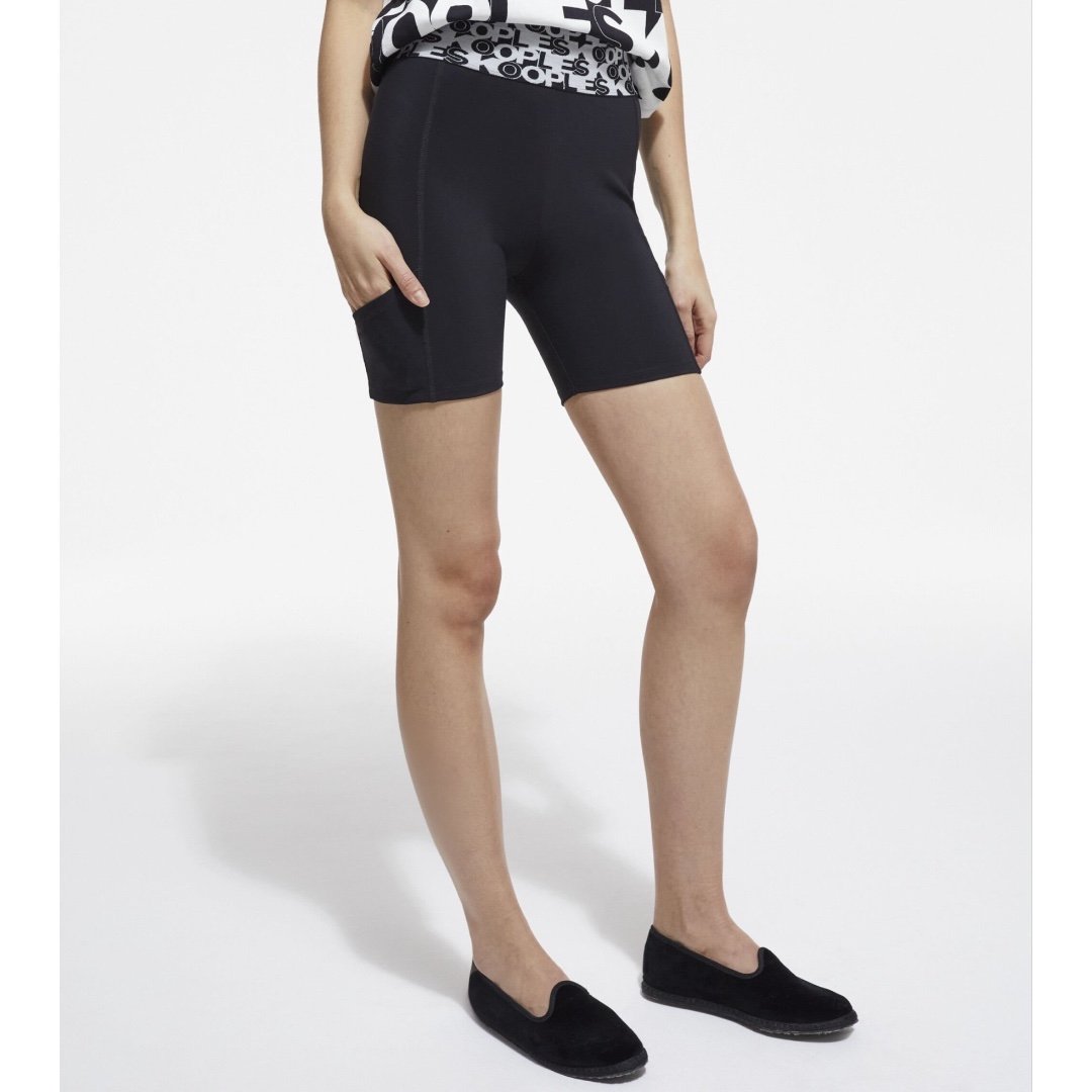 NWT THE KOOPLES Women's Technical Cycling Shorts with Black Logo, Size 1