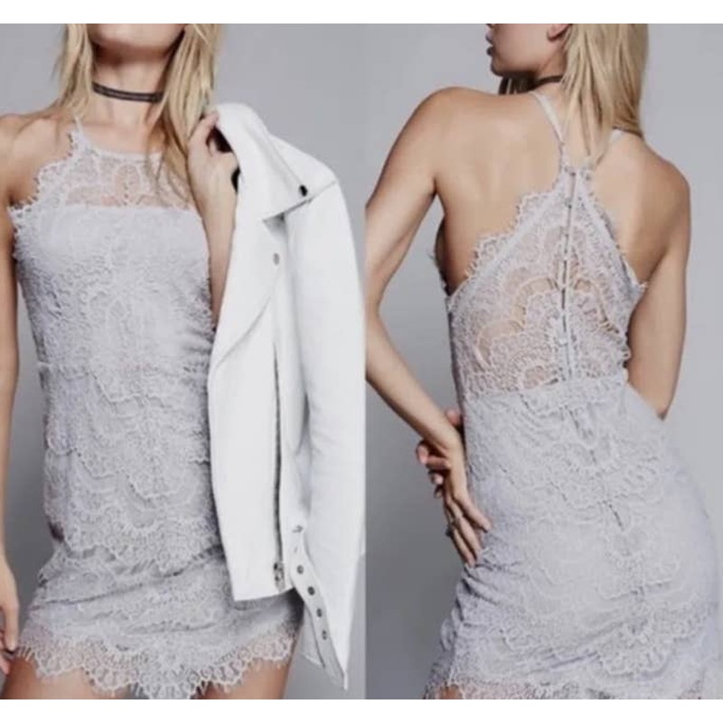 NWT Free People Intimately She's Got it All Lace Mini Dress - XS