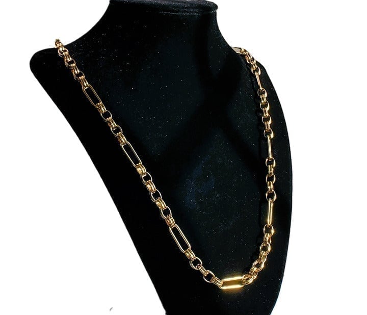 30 Womens 14K Gold Chain Link Figaro Style Necklace 14 Karat Jewelry 30 inch