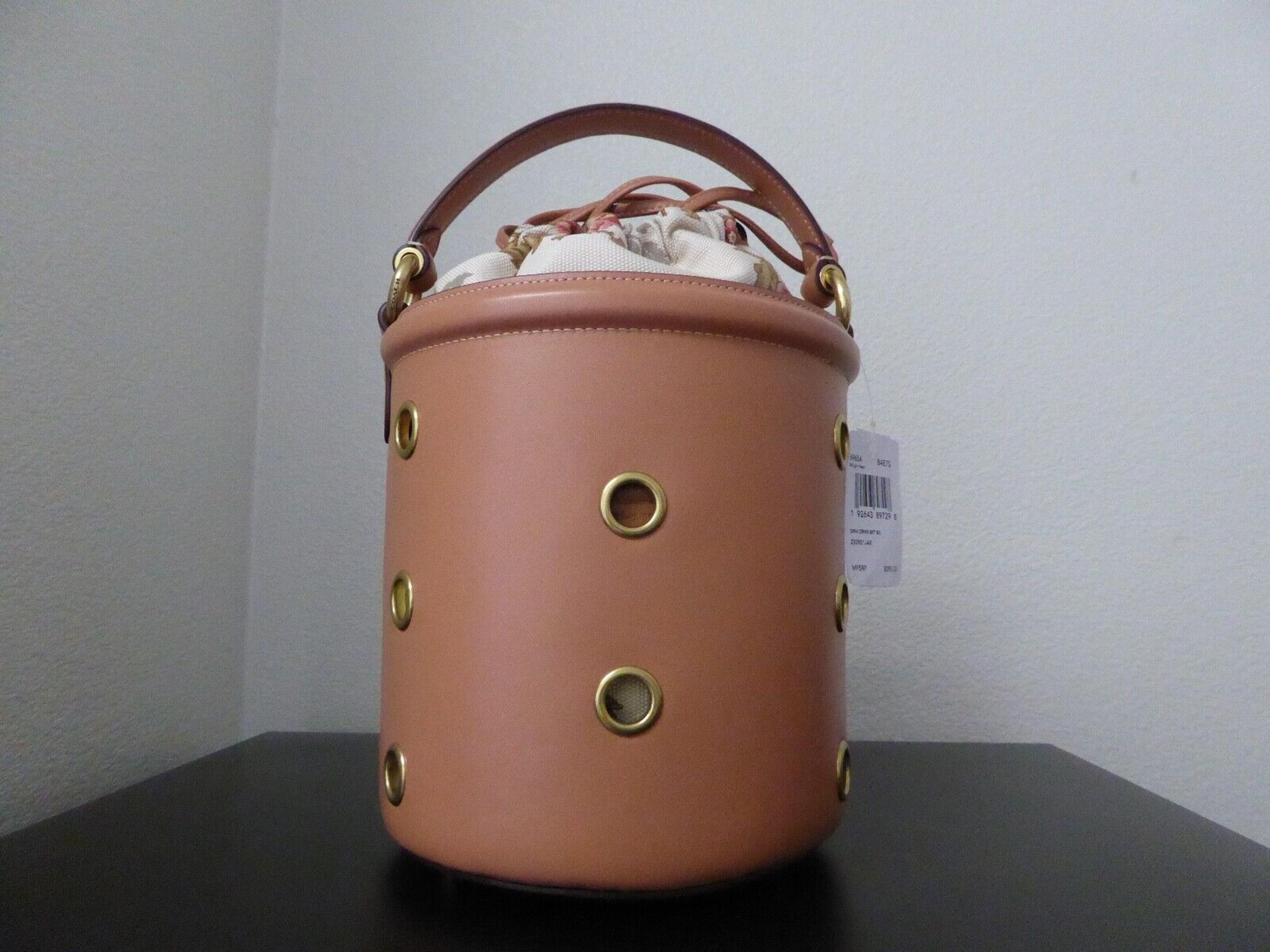 New Coach Grommet Drawstring Bucket Handbag Satchel 69654