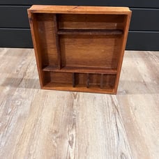 Vintage Wooden Trinket Display Shelf MCM