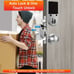 Satin Nickel Smart Lock Advanced Front Door Security Solution