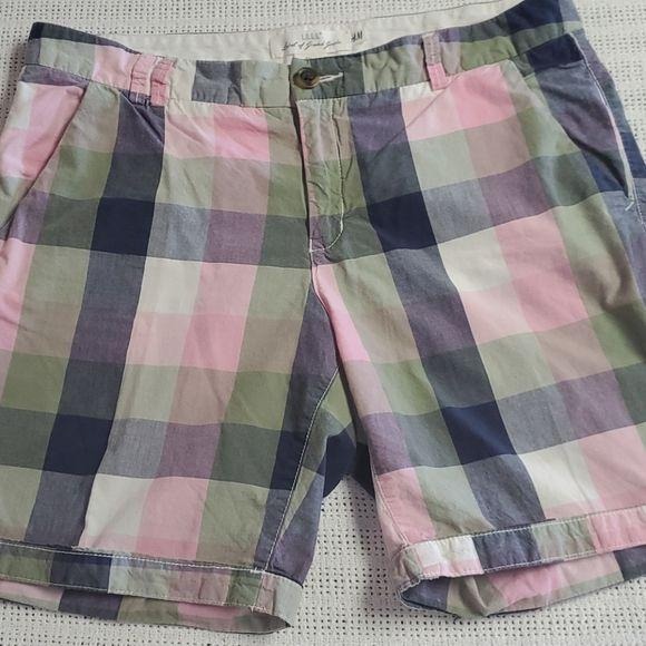 HM Vintage Sz. 10 Pink Plaid Cuffed Shorts