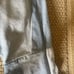 Frame denim tone two denim extreme flare ankle patchwork jeans raw hem Sz 24