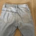 Frame denim tone two denim extreme flare ankle patchwork jeans raw hem Sz 24