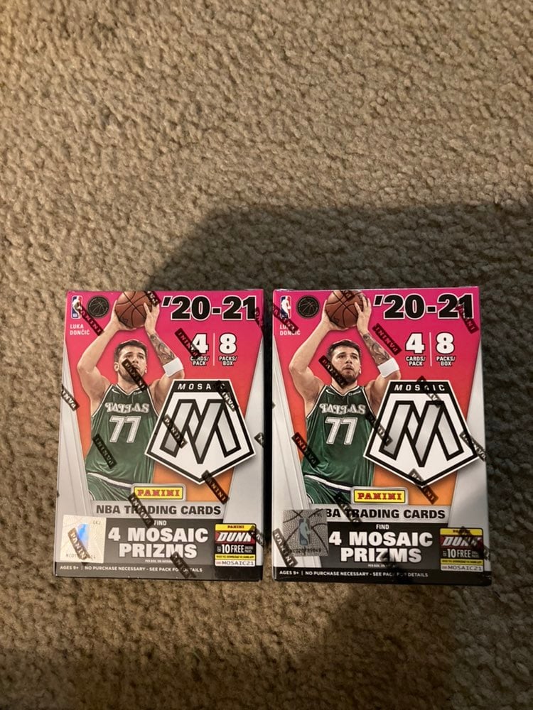 2020-2021 Panini NBA Mosaic Prizm Blaster (2 boxes)