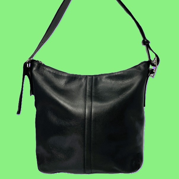 VINTAGE COACH Crossbody Black Leather 9326 Adjustable Strap **EUC** TIMELESS!!