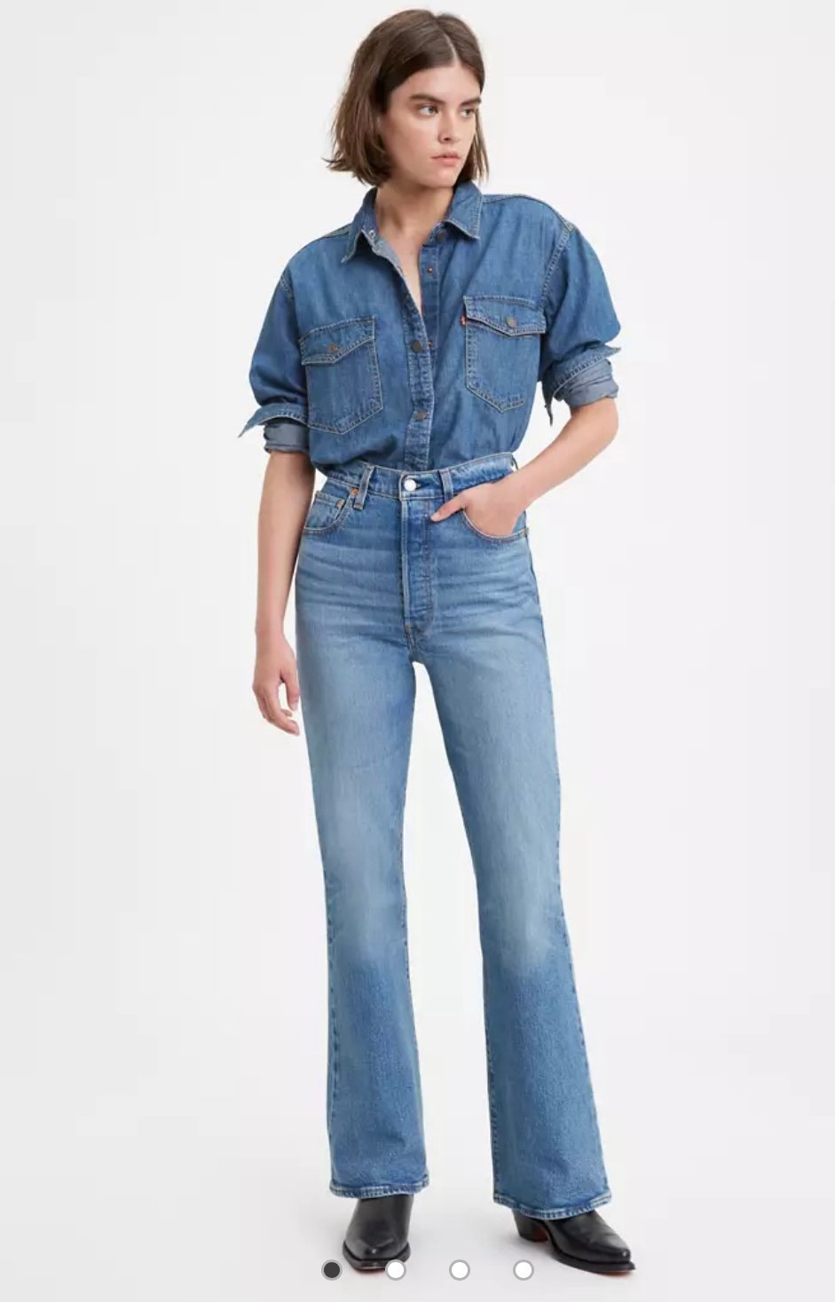 NWT Levi's® Premium RIBCAGE FULL LENGTH FLARE WOMEN'S JEANS 25 x 32.