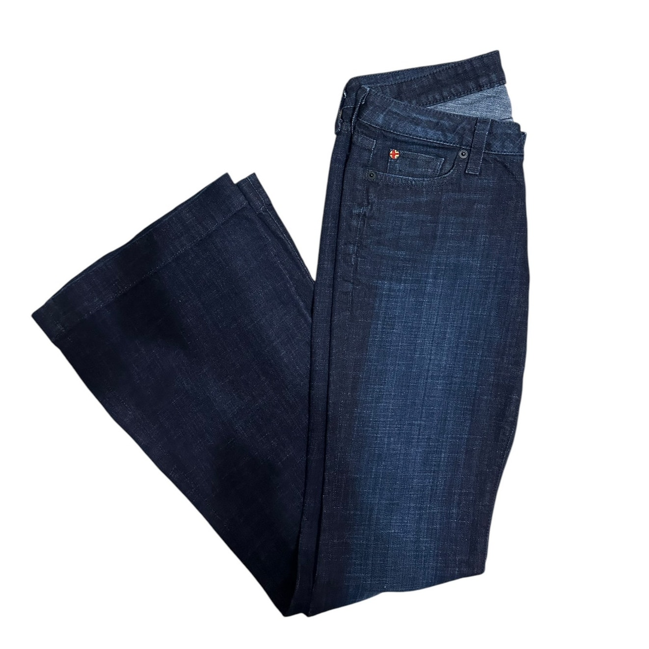 Hudson low rise ferris wide leg jeans size 27 #W508DCB