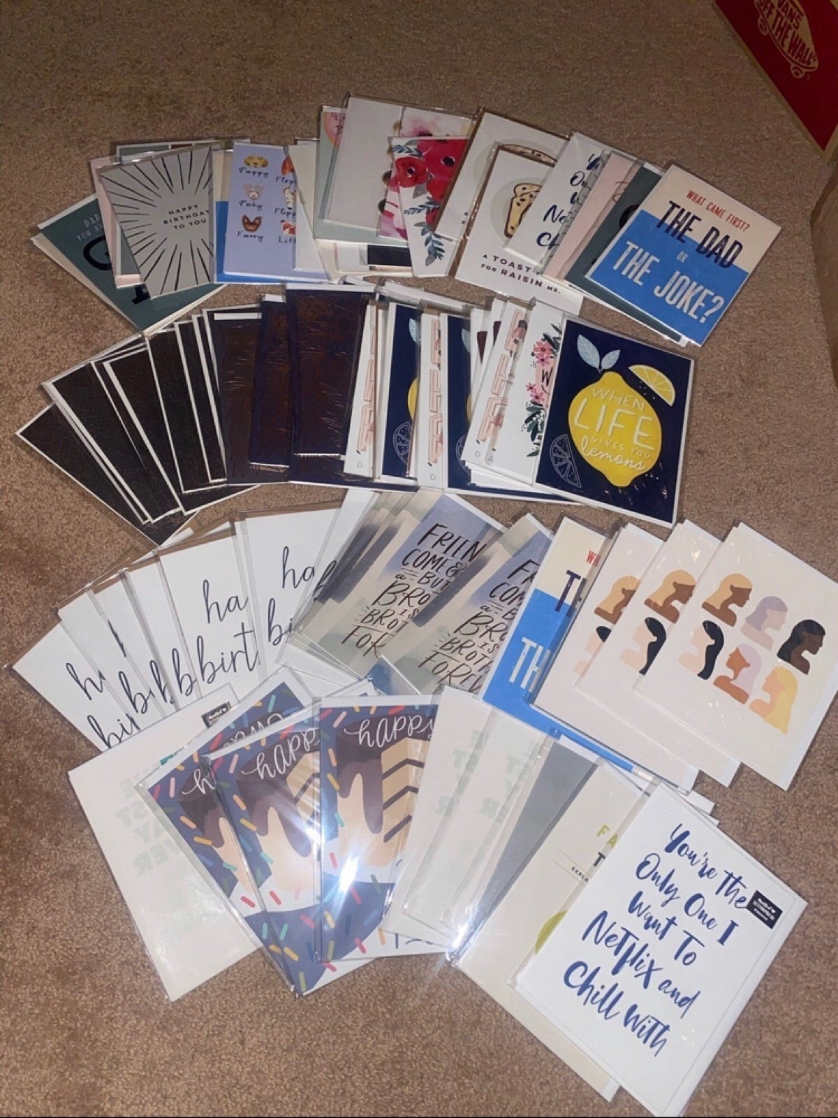 Greeting cards over 60 Minted brand