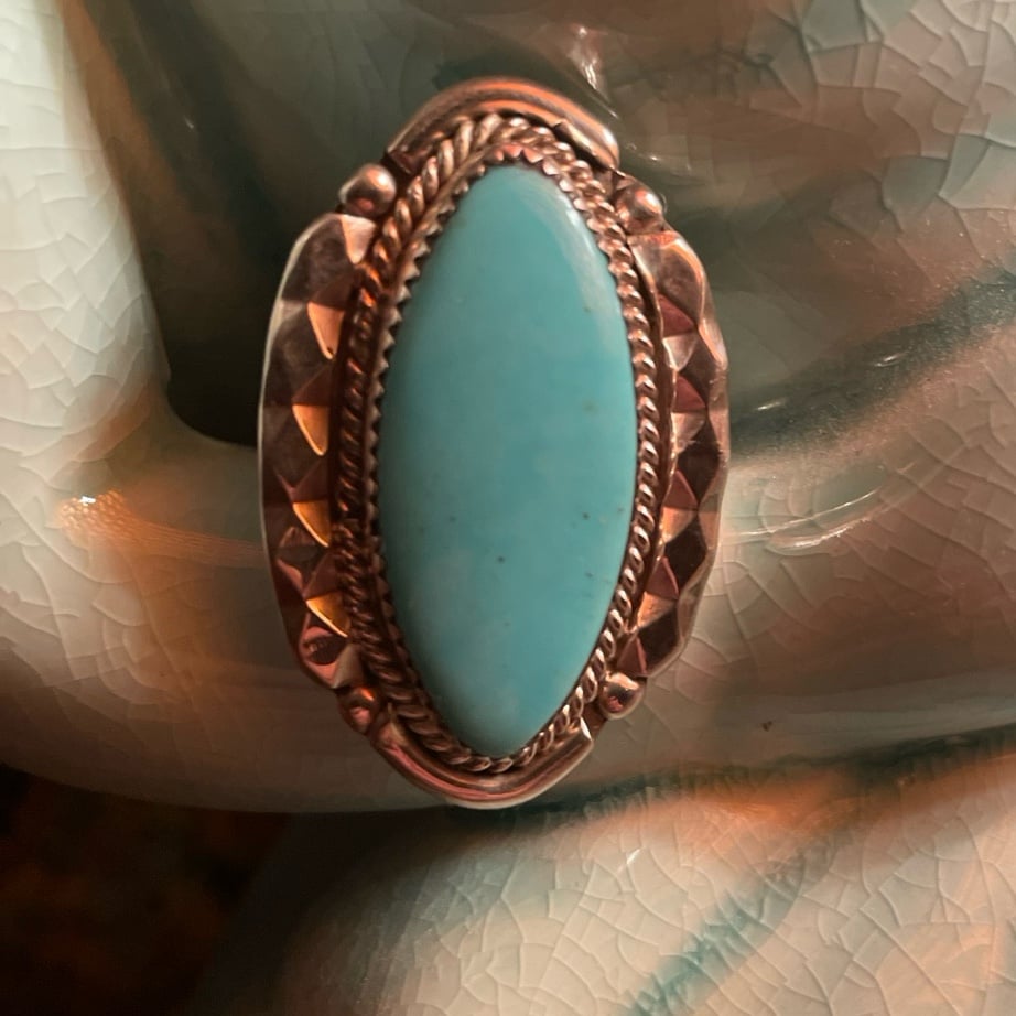 turquoise Ring sterling silver zuni