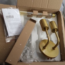 *MISSING 1 BULB*Mitzi H109102-AGB Tara Wall Sconce Brass Hudson Valley Lighting
