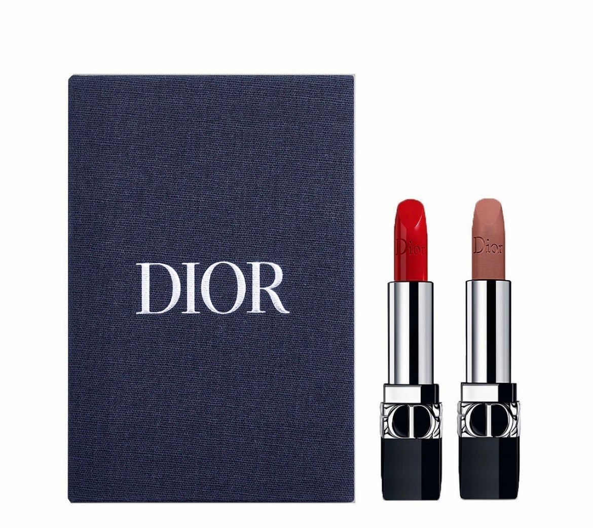 Rouge Dior Lipstick 999 & 100 Velvet Deluxe set x2