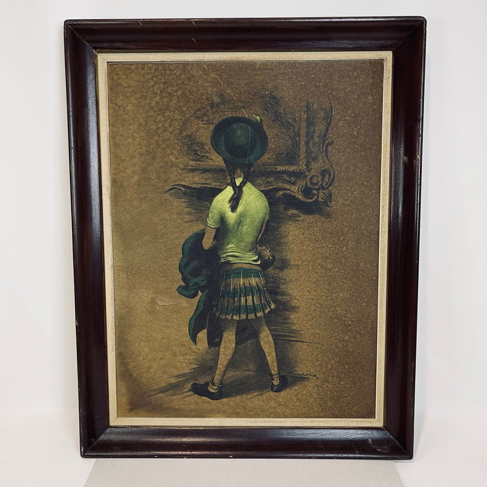 Lawrence Beall Smith | Museum Visitor, School Girl Lithograph Screen Print 1946