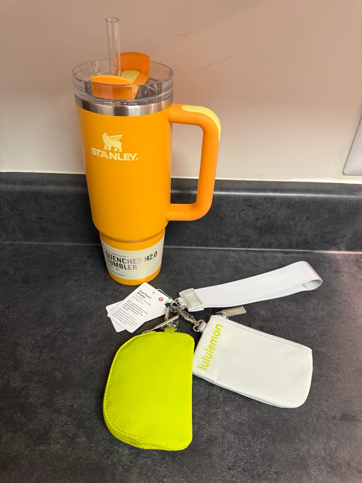 30oz Stanley cup and Lululemon wristlet bundle