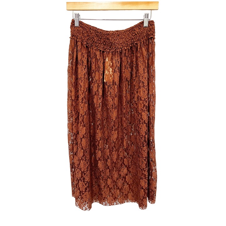 Chan Luu Lace Skirt Sheer Elastic Waist NWT sz(M)