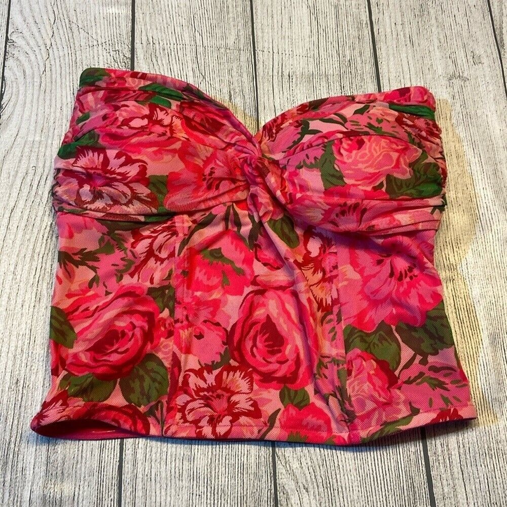 NWT Generation Love Sylvie Bustier Floral Top MEDIUM in Rose Garden REVOLVE