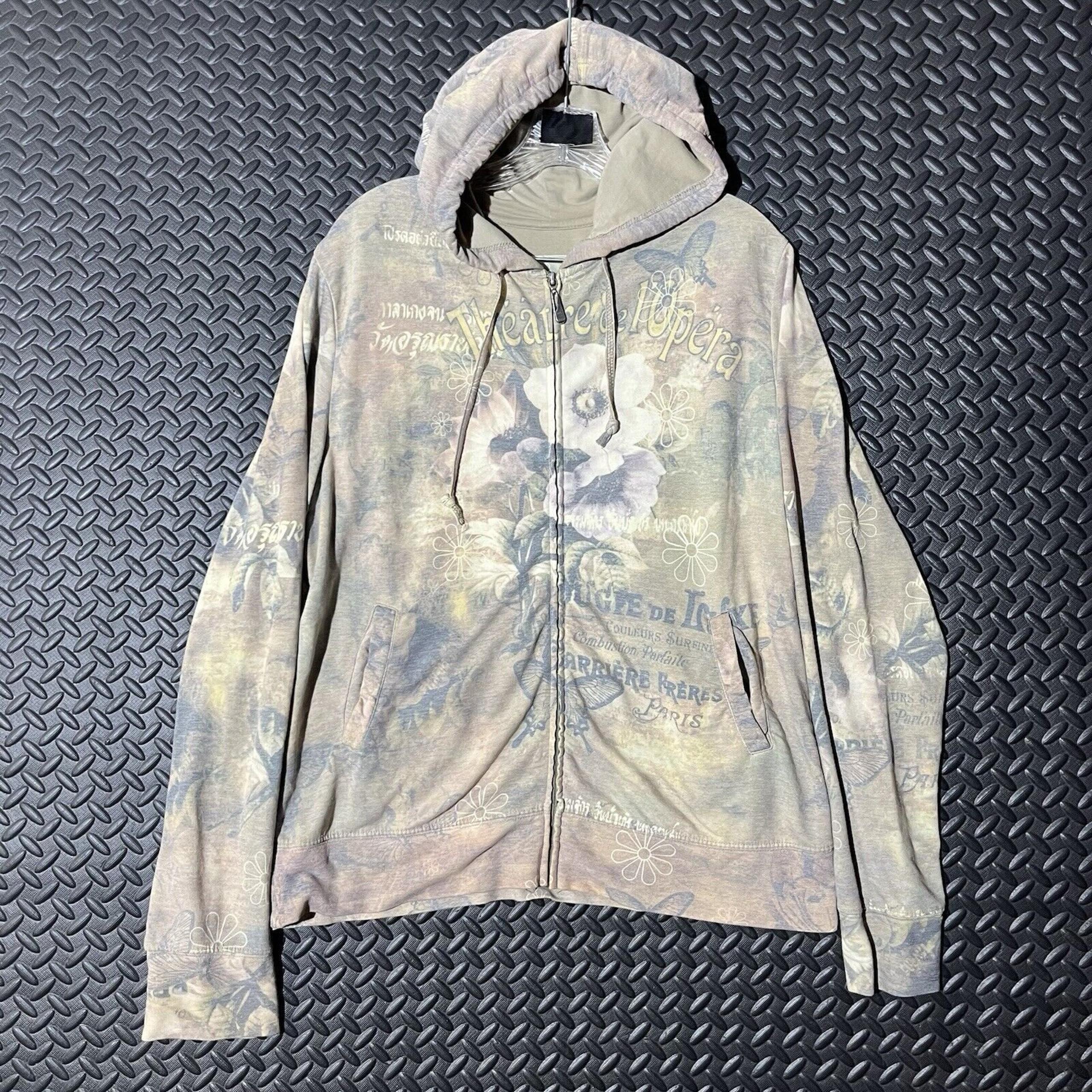 Green tea Vintage Y2K lightwight Full Zipup Sweater Womans Size XL