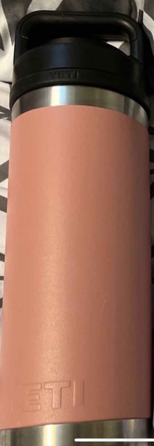 Pink yeti water bottle