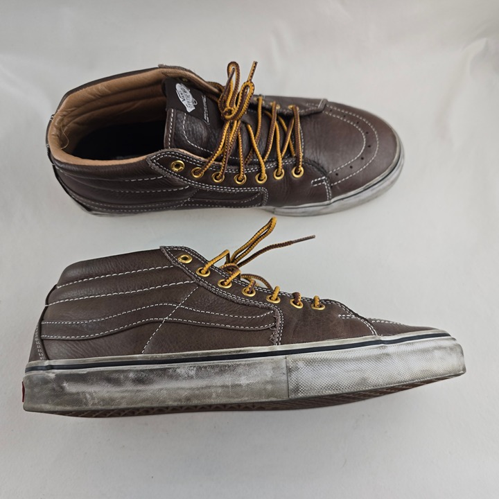 Vans John Cardiel Old Skool Pro Classics Mens 11 Chestnut Brown Leather Shoes