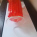 Glass Orange colored water pitcher