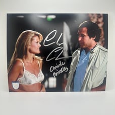 CHEVY CHASE & CHRISTIE BRINKLEY SIGNED 8x10 PHOTO OFFICIALPIX WITNESS/AUTHENTIC